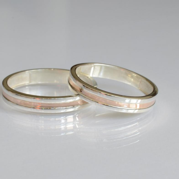 Обручка срібна