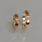 Срібна обручка  з золотими накладками