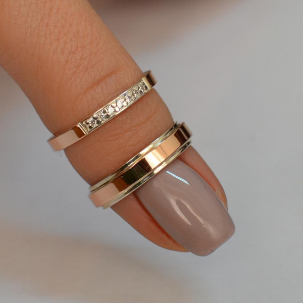 Пара обручок зі срібла