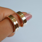 Обручка срібло з золотом