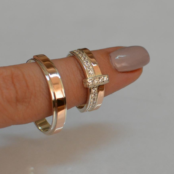 Пара обручок зі срібла