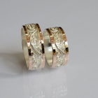 Обручка срібло з золотом