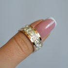 Обручка срібло з золотом