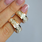 Обручка срібло з золотом