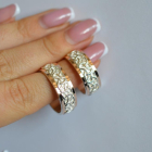 Обручка срібна