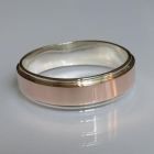 Срібна обручка з золотими пластинами