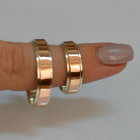 Срібна обручка з золотими пластинами