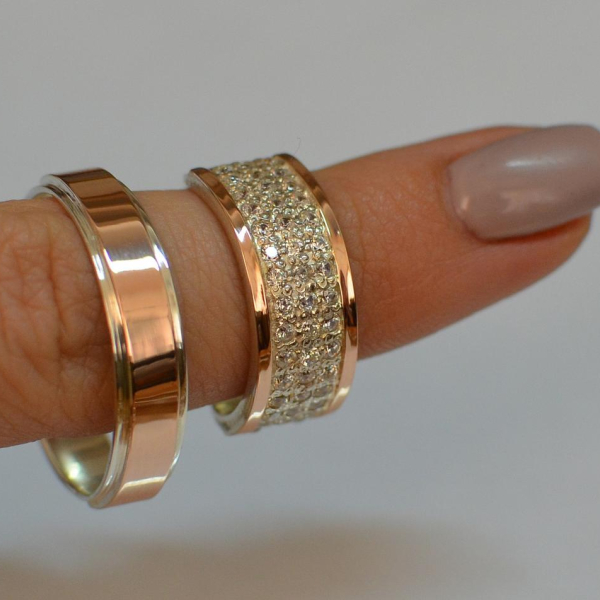 Пара обручок зі срібла