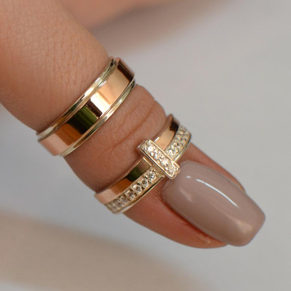 Пара обручок зі срібла