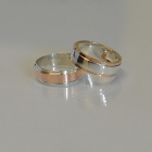 Пара обручок із срібла