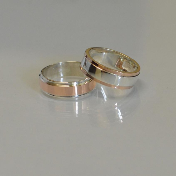 Пара обручок із срібла