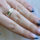 Обручка із срібла з золотом