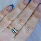 Обручка із срібла з золотом