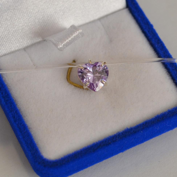 Підвіска срібна серце на лісці