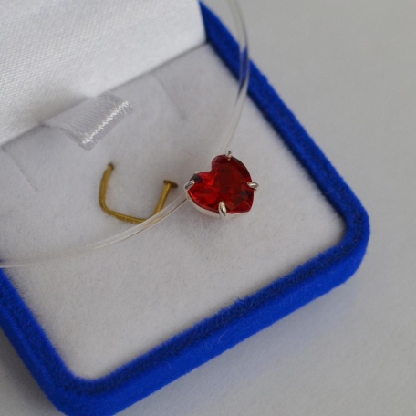 Підвіска срібна серце на лісці