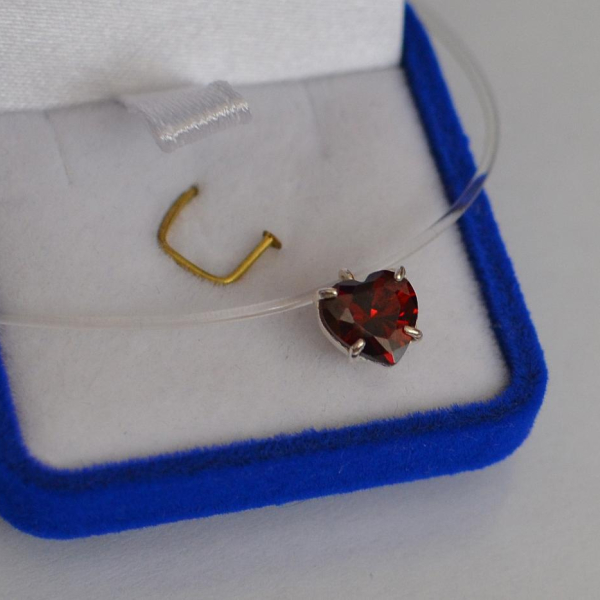 Підвіска срібна серце на лісці