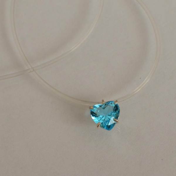 Підвіска срібна серце на лісці