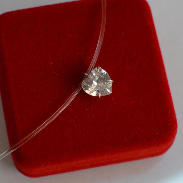 Підвіска срібна серце на лісці