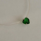 Підвіска срібна серце на лісці