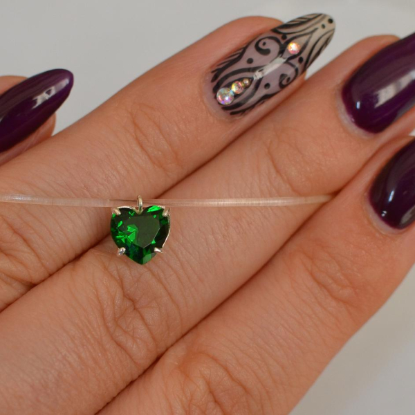 Підвіска срібна серце на лісці