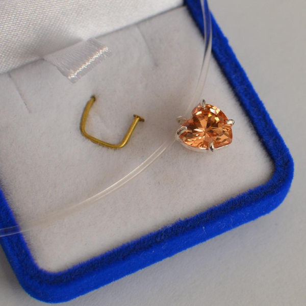 Підвіска срібна серце на лісці