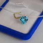 Підвіска срібна серце на лісці