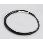 Шнурок з каучука 3мм с срібним замком