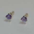 Срібні гвоздики з силіконовою застібкою