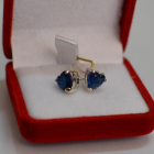 Срібні гвоздики з силіконовою застібкою