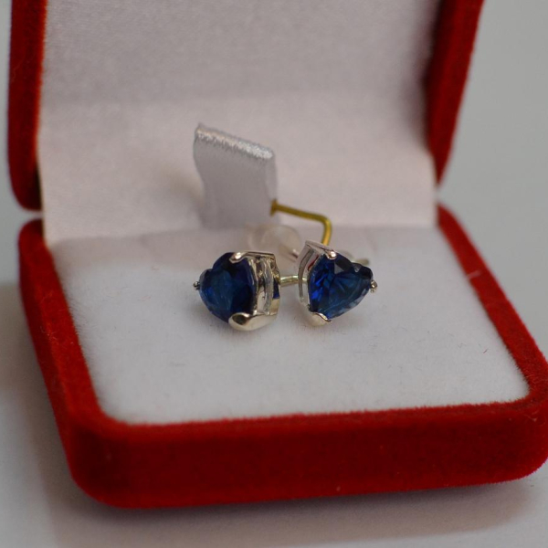 Срібні гвоздики з силіконовою застібкою