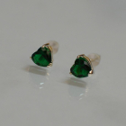 Срібні гвоздики з силіконовою застібкою