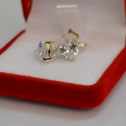 Срібні гвоздики з силіконовою застібкою