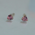 Срібні гвоздики з силіконовою застібкою