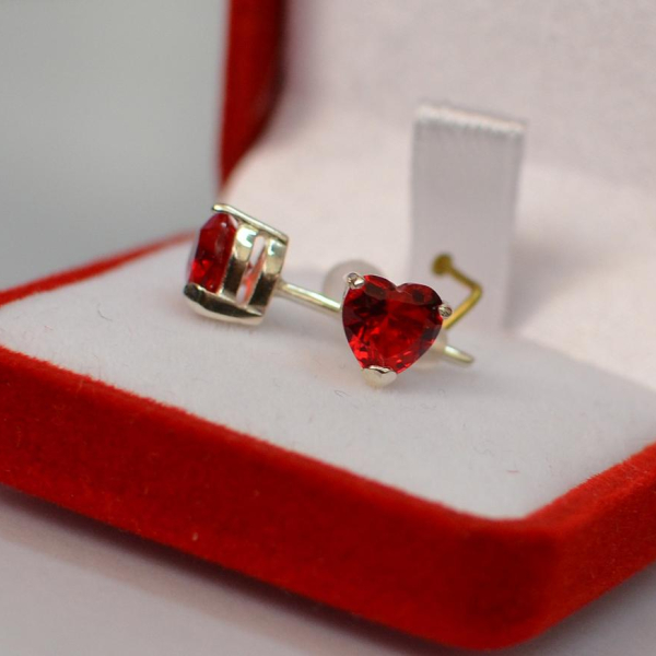 Срібні гвоздики з силіконовою застібкою