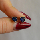 Срібні гвоздики з силіконовою застібкою