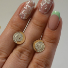 Срібні сережки-гвоздики