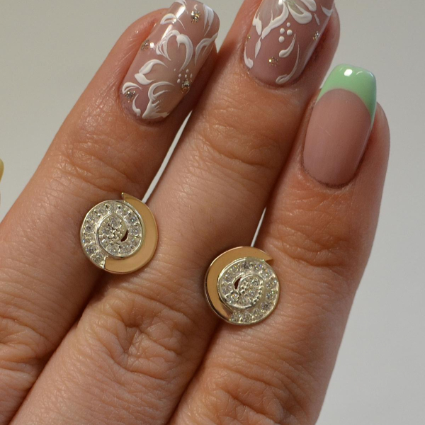 Срібні сережки-гвоздики