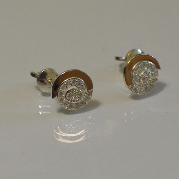 Срібні сережки-гвоздики