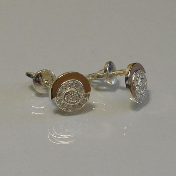 Срібні сережки-гвоздики