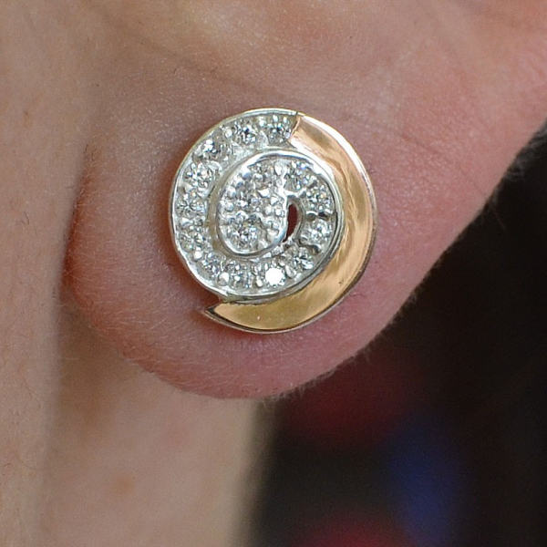 Срібні сережки-гвоздики