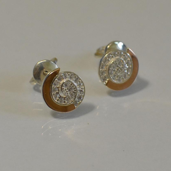 Срібні сережки-гвоздики