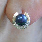 Сережки гвоздики з жемчугом