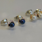 Сережки гвоздики з жемчугом