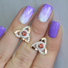 Сережки-гвоздики із срібла