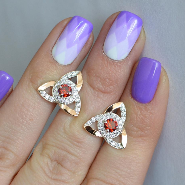 Сережки-гвоздики із срібла