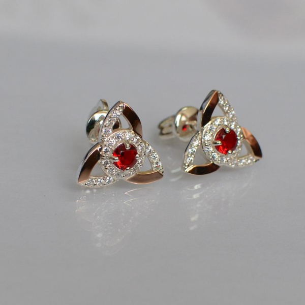 Сережки-гвоздики із срібла