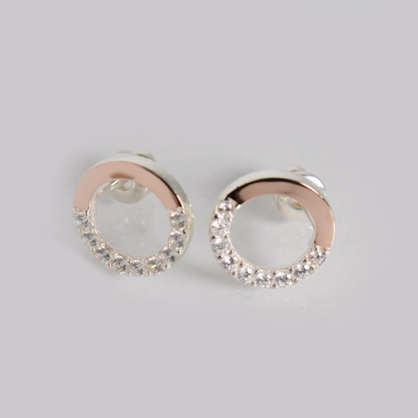 Срібні сережки-гвоздики