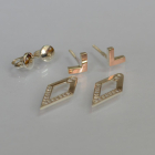 Срібні сережки-гвоздики