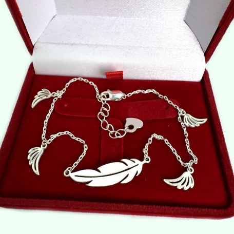 Серебряный браслет на ногу, Бр1044