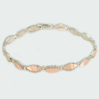 Срібний браслет з золотими накладками